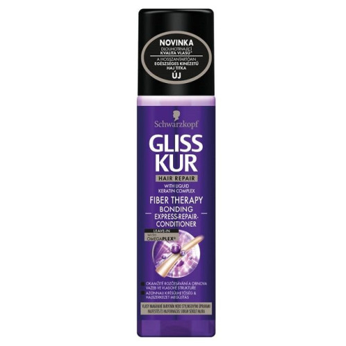 Gliss Fiber Therapy Bonding Restorative Spray Conditioner for Treated and Damaged Hair 6.76 fl oz (200 ml)