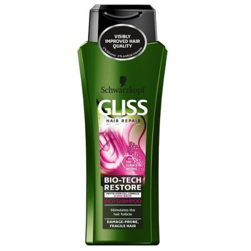 Gliss Bio-Tech Restore Restorative Shampoo for Fragile and damage-prone Hair 8.45 fl oz (250 ml)