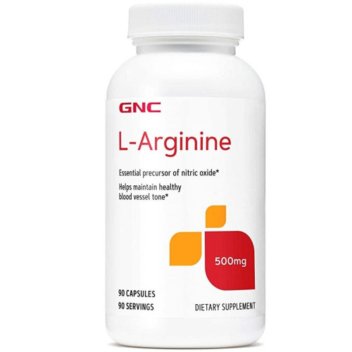 GNC L-Arginine 500 mg for Good Blood Circulation 90 Capsules