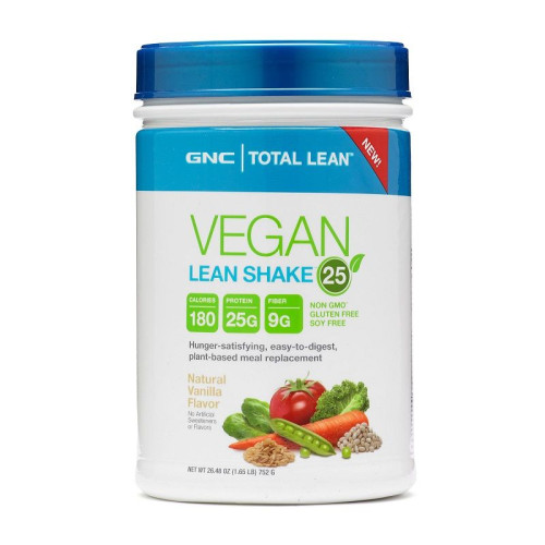 GNC Total Lean Vegan Shake with Vanilla Flavor for Weight Loss 1.71 lb (776 g)