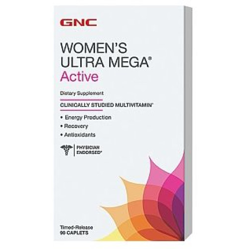 GNC Women's Ultra Mega Active Extended Release Multivitamins for Women 90 Tablets