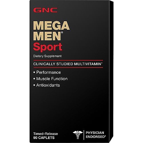 GNC Mega Men Sport Multivitamins for Men with Extended Release 90 Capsules