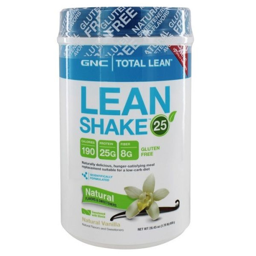 GNC Total Lean Shake 25 with Natural Vanilla Flavor Powder 1.78 lb (808 g)