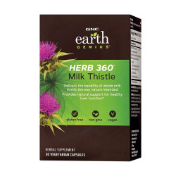 GNC Earth Genius Herb 360 Milk Thistle for Liver Health 30 Capsules