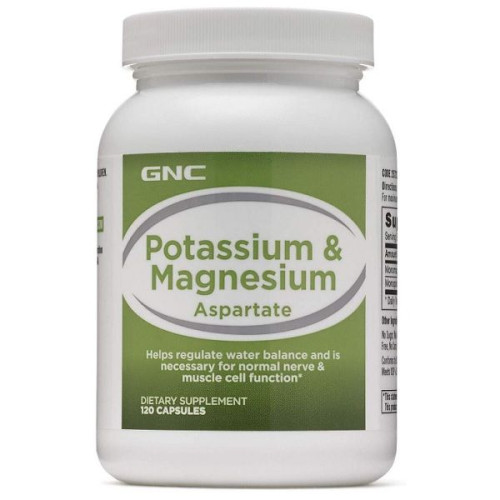 GNC Potassium + Magnesium 120 Capsules Helps Regulate Water Balance