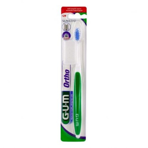 Gum Ortho Toothbrush for Orthodontic Appliances with Flexible Mechanism 1 pc