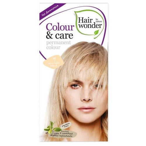 Hairwonder Color and Care Permanent Hair Dye Without Ammonia Color 9 Very Light Blonde
