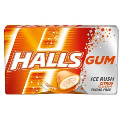 Halls Citrus Citrus-Flavor Chewing Gum 0.63 oz (18 g)