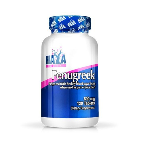 Haya Labs Fenugreek for Lowering Blood Sugar and Stimulating Milk Production 600 mg 120 Tablets