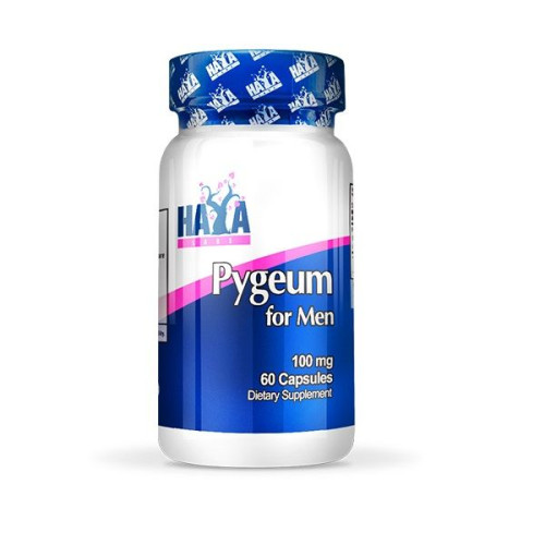 Haya Labs Pygeum for Men Pygeum Bark Extract for Strengthening the Heart and Prostate 100 mg 60 Capsules