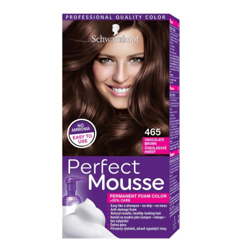 Schwarzkopf Perfect Mousse Permanent Ammonia-Free Mousse Hair Dye Chocolate Brown 465