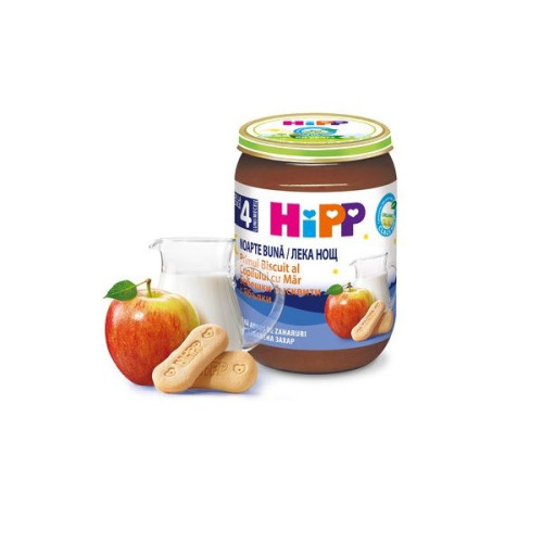 Hipp Organic Good Night Milk Porridge with Delicious Baby Biscuits and Apple 4+ Months 6.7 oz (190 g)