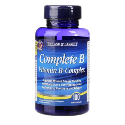 Holland and Barrett Complete B Vitamin B Complex for Optimal Health and Vitality 100 Tablets
