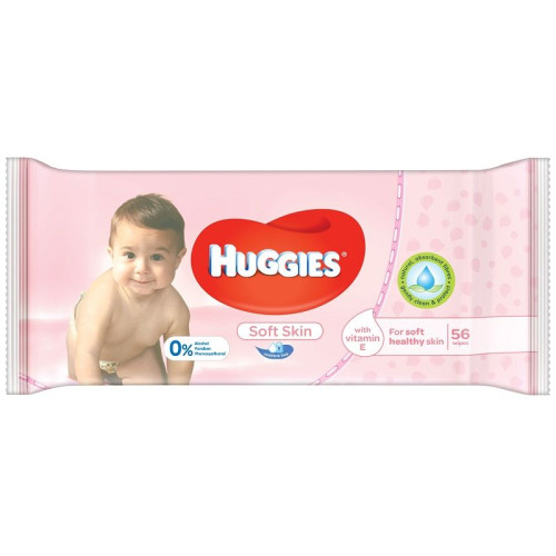 Huggies Soft Skin Wet Wipes 56 pcs
