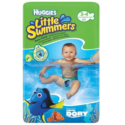 Huggies Little Swimmers Swim Diapers Size 3-4 for Babies 15.4-33 lb (7-15 kg) 12 pcs