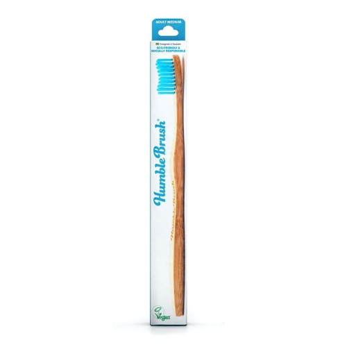Humble Brush Bamboo Toothbrush for Adults Color Blue 1 pc