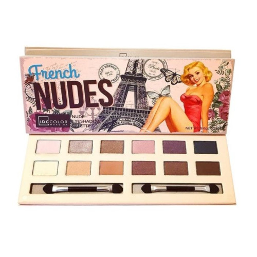 IDC Institute French Nudes Eye Shadow Palette with 12 Colors 1 pc