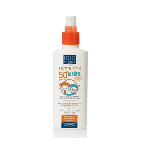 Isis Pharma Uveblock Sunscreen Spray Fluid for Children with Sensitive Skin SPF 50+ 5.07 fl oz (150 ml)