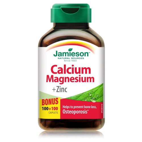 Jamieson Calcium Magnesium + Zinc 100 + 100 Capsules