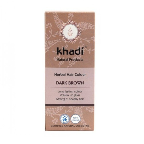 Khadi Herbal Hair Dye Dark Brown 3.53 oz (100 g)