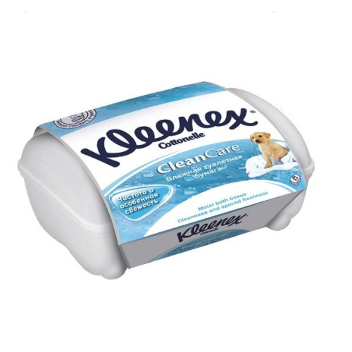 Kleenex Cottonelle Clean Care Wet Toilet Paper with Box 42 Rolls