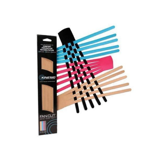 Kinesio Fan Cut PRE-CUT Therapeutic Tape 11.81"/1.97" (30/5 cm) 12 pcs