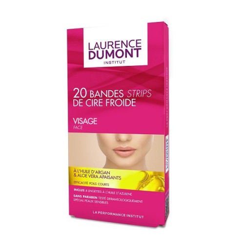Laurence Dumont Face Hair Removal Strips for the Face with Aloe Vera and Argan Oil 20 pcs