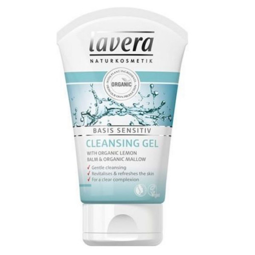 Lavera Basis Sensitiv Organic Cleansing Gel for Face 4.23 fl oz (125 ml)