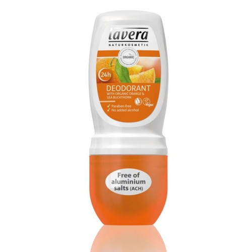 Lavera Bio Deo Roll-On Body Deodorant with Orange and Sea Buckthorn 1.69 fl oz (50 ml)