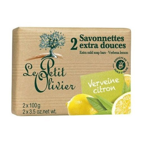 Le Petit Olivier Softening Soap with Lemon and Verbena 3.53 oz (100 g) 2 pcs