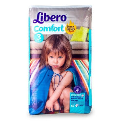 Libero Comfort 3 Midi Super Hero Edition Diapers for Babies and Children 11-19.8 lb (5-9 kg) 62 pcs