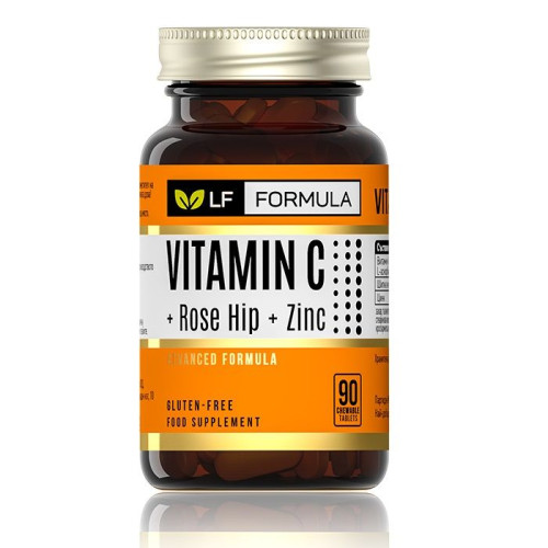Life Formula Vitamin C + Rosehip + Zinc for Health Strength and Tone 90 Chewable Tablets