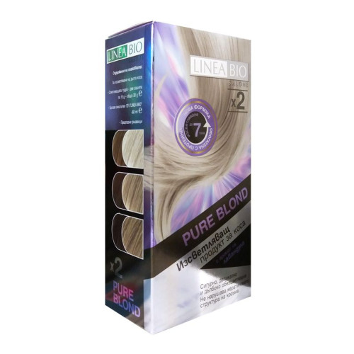 Linea Bio Salone Pure Blond Lightening Hair Product with Lavender Scent for Long Hair 0.53 oz (15 g) 2 Sachets