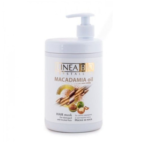 Linea Bio Crystalline Macadamia Oil Nourishing Hair Mask with Macadamia Oil 33.81 fl oz (1000 ml)