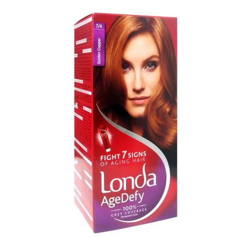 Londa Age Defy Cream Hair Color for Complete Gray Coverage Color 7/4