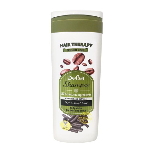 Deva Hair Therapy Natural Care Shampoo for Hair Activated Charcoal and Caffeine 8.45 fl oz (250 ml)
