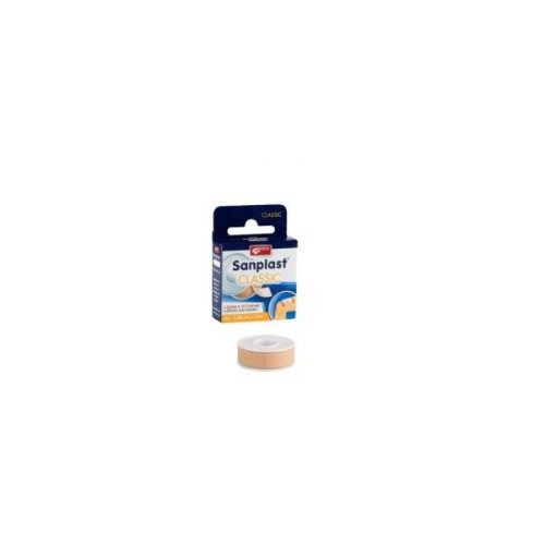 Medica Sanplast Classic Strong Adhesive Bandage for Normal Skin 0.49"/5.47 yd (1.25 cm/5 m) 1 pc