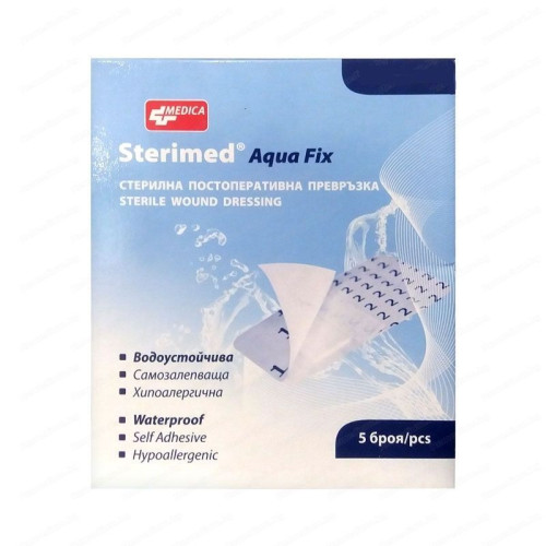 Medica Sterimed Aqua Fix Waterproof Dressing for Wound Treatment 3.94"/7.87" (10/20 cm) 5 pcs