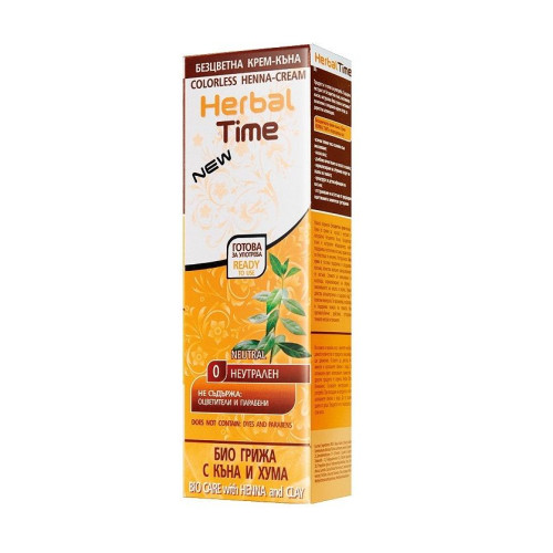 Herbal Time Coloring Cream Henna Color 00 Neutral 2.54 fl oz (75 ml)