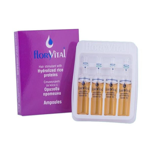 CBN Floryvital Hair Stimulant with Silk Proteins 4 Ampoules 0.34 fl oz (10 ml)