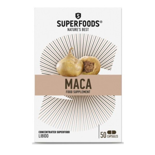 Superfoods Maca for Increased Libido and Endurance 50 Capsules