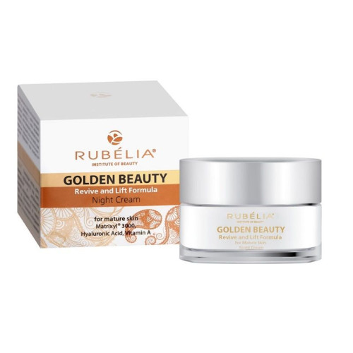 Rubelia Golden Beauty Night Cream for Face and Neck for Tired Skin 1.69 fl oz (50 ml)