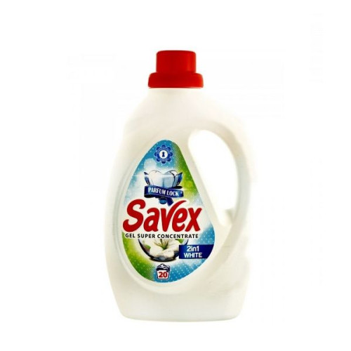 Savex Parfum Lock 2-in-1 White Liquid Laundry Detergent for White Fabrics 37.2 fl oz (1100 ml)