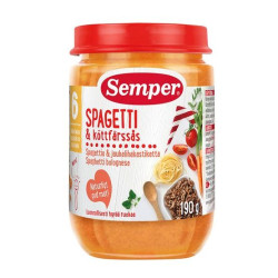 Semper Puree Spaghetti with Beef 6+ Months 6.7 oz (190 g) - 9553