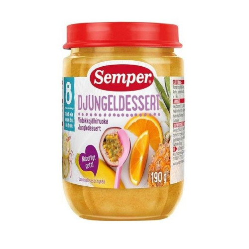 Semper Puree Dessert Jungle for Children 8+ Months 6.7 oz (190 g) - 9522