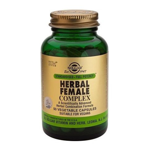 Solgar Herbal Female Complex for Menopause and Hot Flashes for Women 50 Capsules