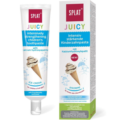 Splat Juicy Ice Cream Toothpaste for Healthy Children's Teeth Ice Cream Flavor 1.18 fl oz (35 ml)