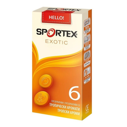 Sportex Exotic Condoms with Tropical Scent 6 pcs