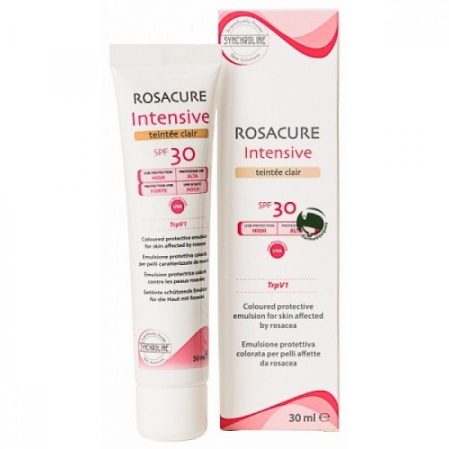 Synchroline Rosacure Intensive Tinted Cream for Face and Skin with Rosacea in Light Color SPF 30 1.01 fl oz (30 ml)