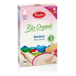 Topfer Dairy-free Organic Rice Cereal for Babies 4+ Months 6.17 oz (175 g)